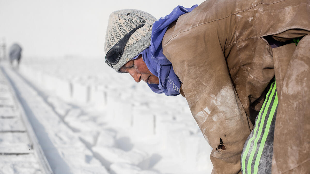 Egypt limestone workers