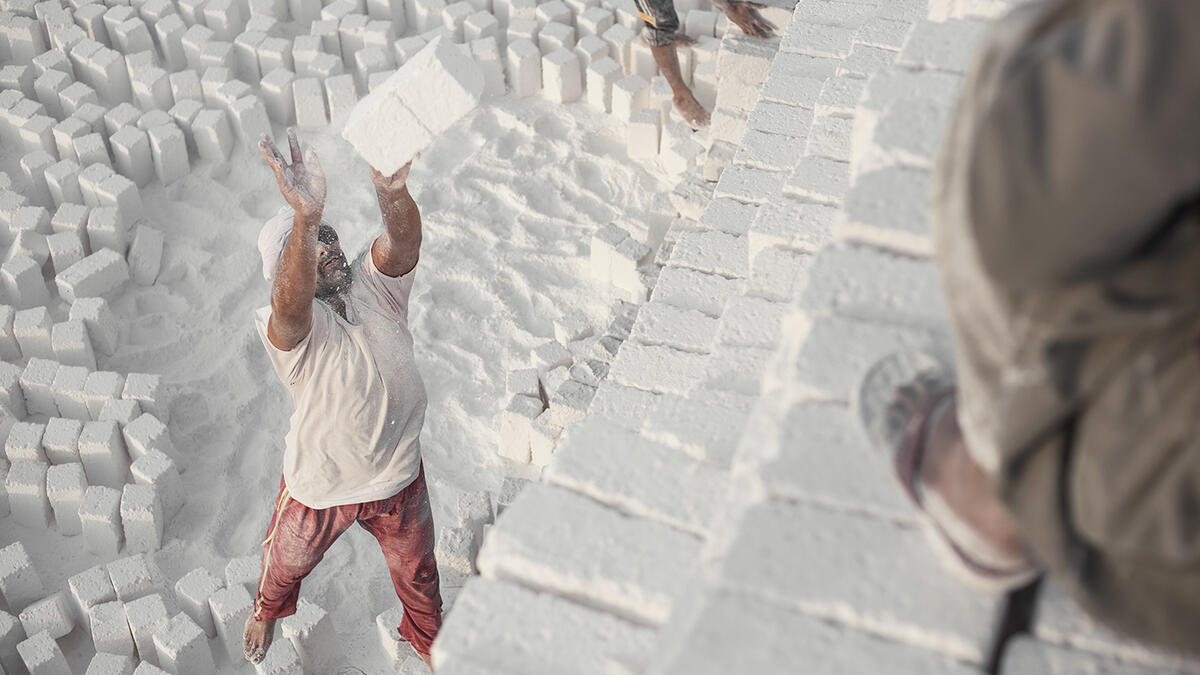 Egypt limestone workers