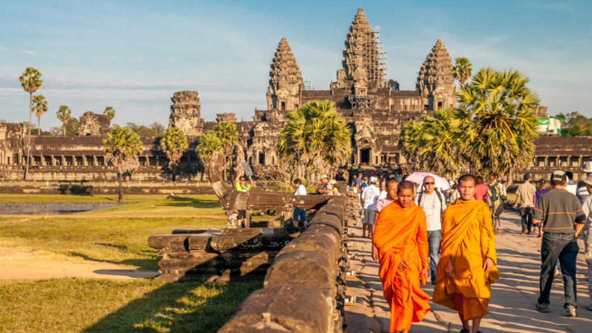 Cambodia’s Angkor Wat is one of the most important archaeological sites in southeast Asia, and the nearby tourist hub of Siem Reap has its own airport along with plenty of hotels. Eco-tours that support the environment and local community are also available.