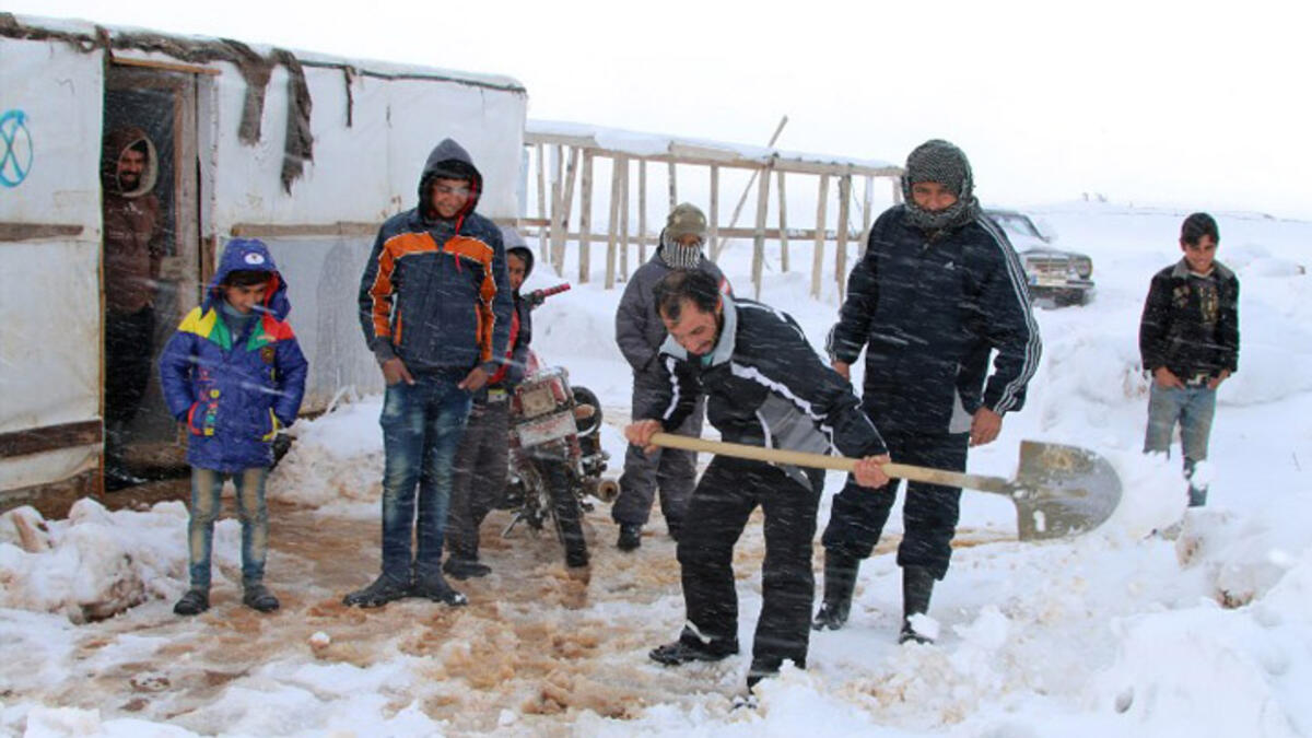 The tents may still be standing in "Tafesh" refugee camp, south of Beirut (or maybe “floating” is the more accurate description!). Many of the structures could not withstand the blizzard in the Bekaa Valley, where 400,000 Syrian refugees are sheltering from heavy rains and flooding.