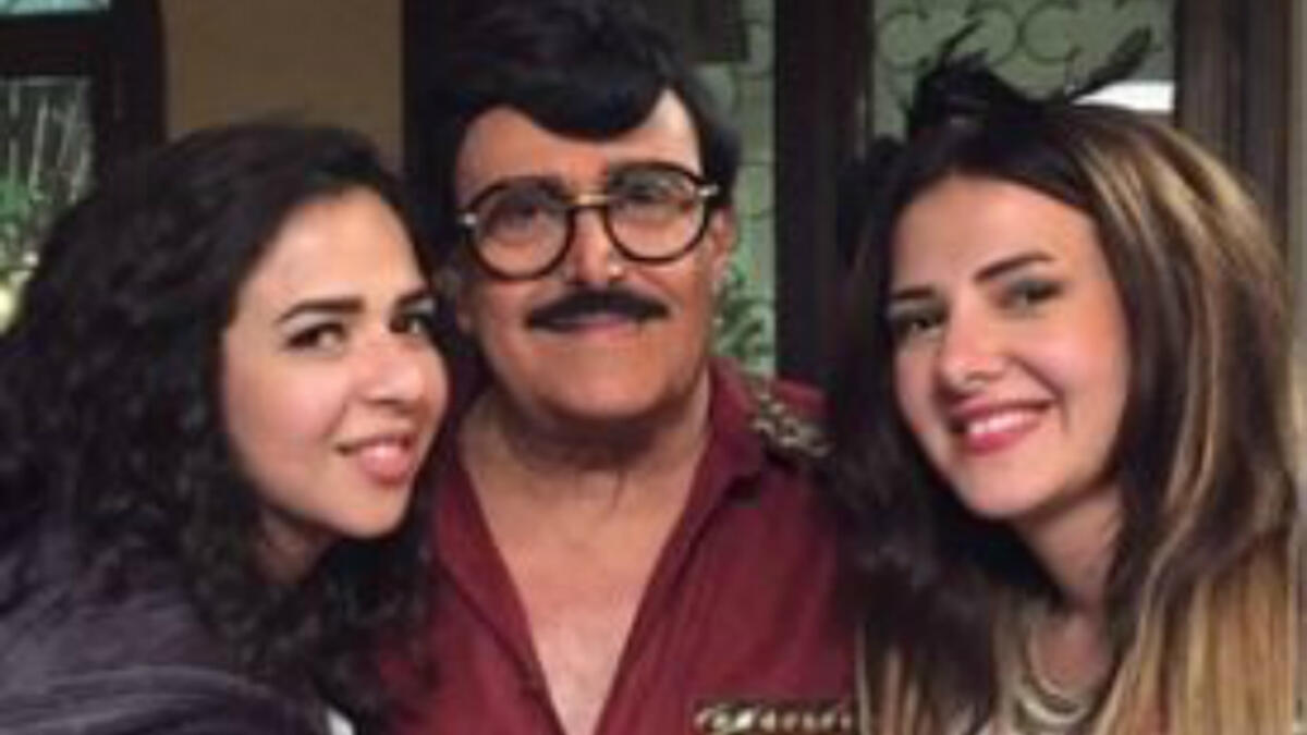 Samir Ghanem and his daughters Donia and Emmy