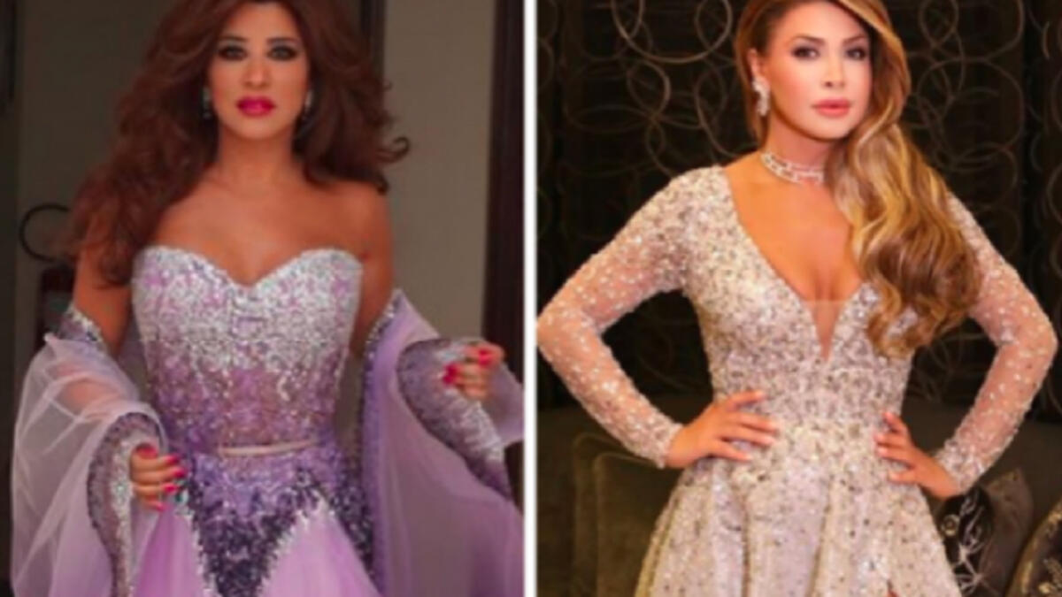 Najwa and Nawal in grand royal like dresses