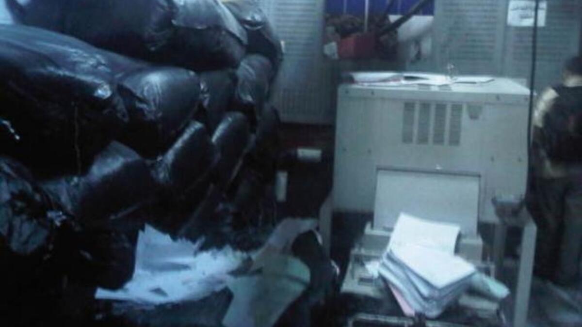 Shredding machinery: Where the underhanded destructive activity happens.