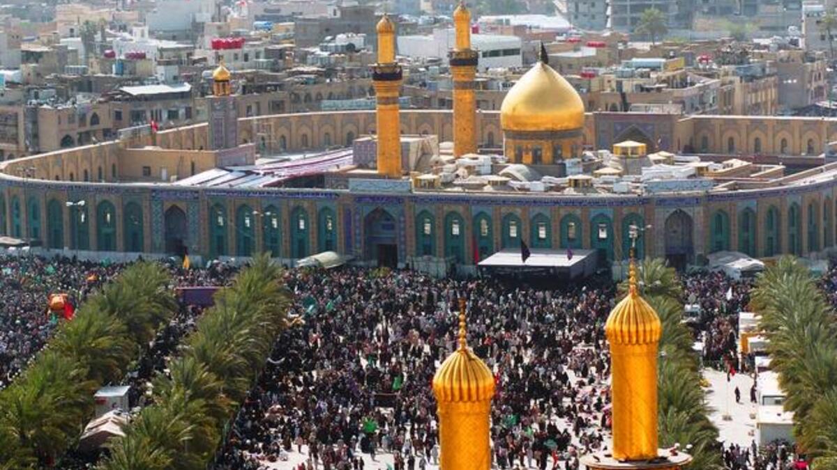 Battle of Karbala: Ashura marks the anniversary of the 'Battle of Karbala' when
Imam Hussain ibn Ali, the grandson of the Prophet Muhammad, Peace Be Upon Him (PBUH), with his family and 72 supporters
was killed by the forces of the second Umayad caliph Yazid. (Imam Hussein Shrine pictured)
