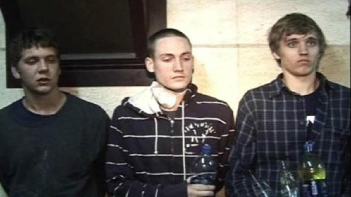 Sweeney, Porter and Gates: 3 American college kids caught in the thick of the new Tahrir crisis, 
meddling in Egyptian affairs, provoking security forces with petrol bombs. Broadcast on Egyptian state television, these Cairo 
University students' involvement fans flames on the whole foreign interference debate that plagues Arab revolutions.