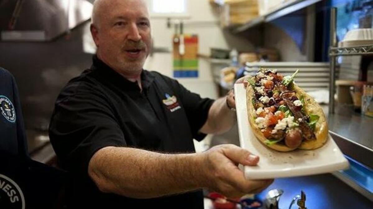 230 Fifth Dog - $2,300
Hot dog meat is made of the very best Wagyu beef, which has been dry aged for 60 days before being enriched with black truffle. It's encased by a toasted brioche bun, which is brushed with white truffle butter and then given a layer of saffron-infused tomato ketchup and French mustard (Twitter)