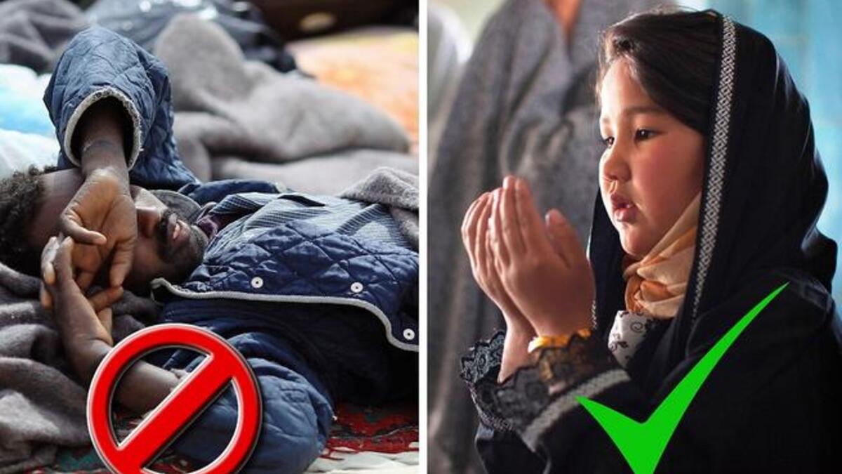 Stay awake! Across the Muslim world, the routine can change so that day & night are reversed. But the whole point of the exercise is to carry on as normal. Avoid the temptation to sleep all day til Iftar. Still, do enjoy later nights, with Suhoor - a light meal- and stay active with Ramadan prayers.