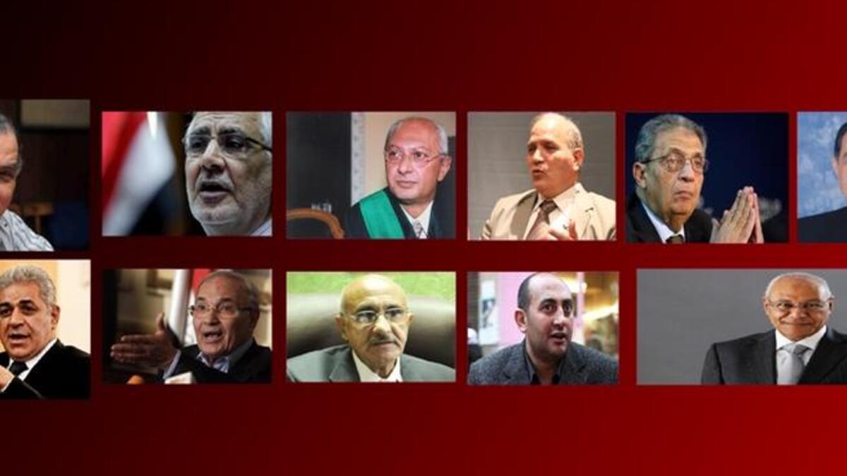 Final 13 election faces for president of Egypt