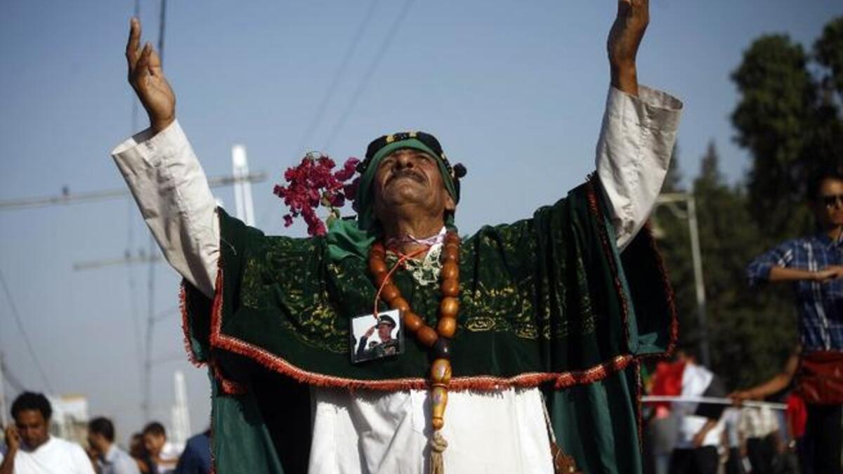 Subtle nod to a former Egyptian President there (AFP)