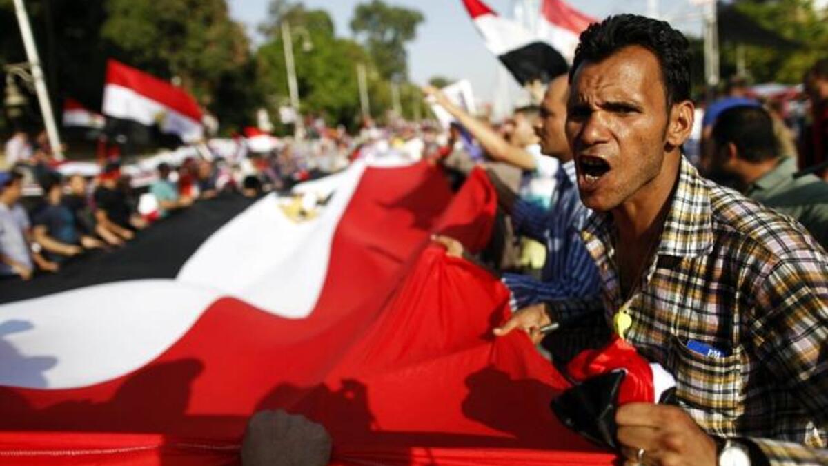 There's nothing like a giant flag to get you all fired up and nationalistic (AFP)