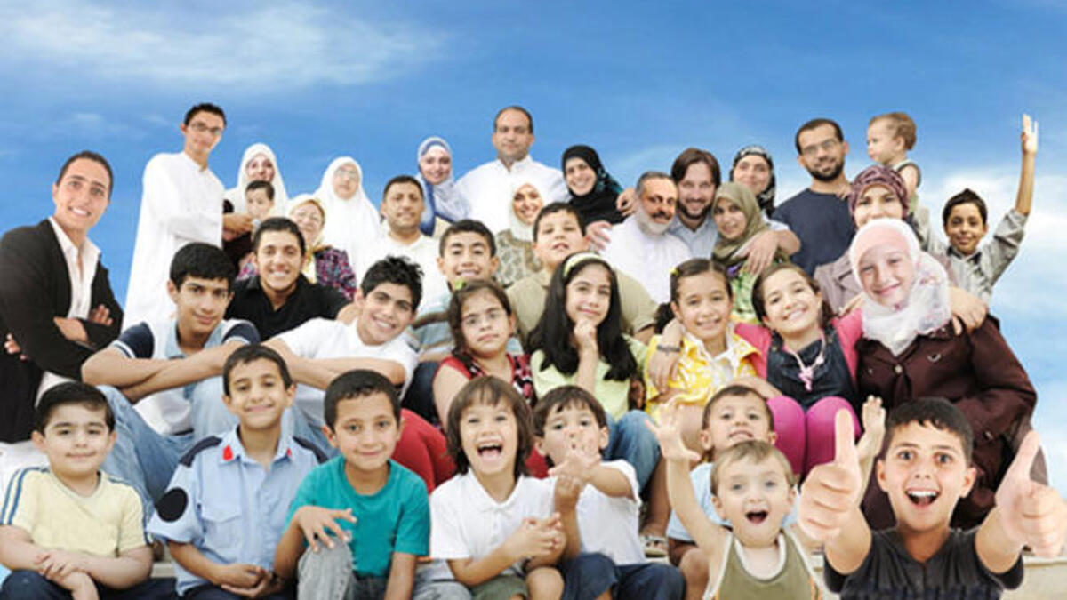 Arabic family gathering