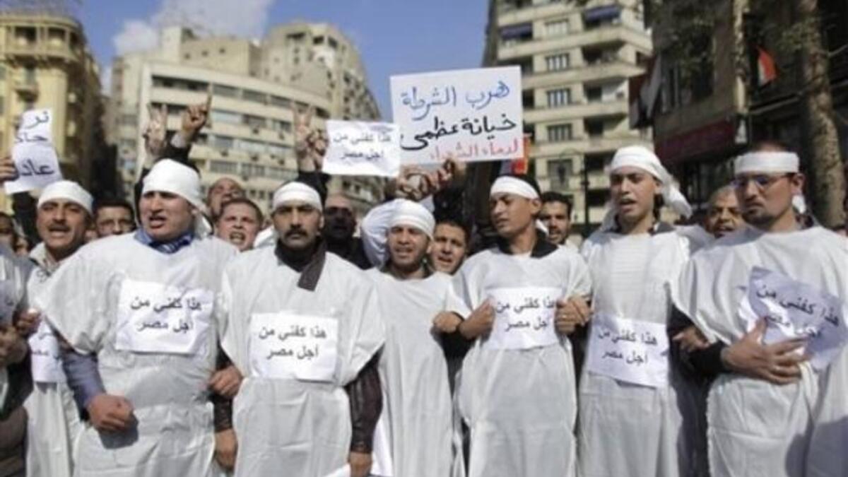 This is my shroud for Egypt: We are here til the finish, and will rise and fall with Egypt.