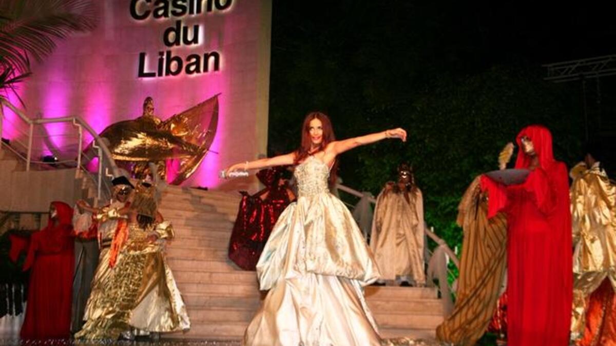 Artiste Dominique Hourani and her dance troupe enchant their audience at Casino du Liban in Jounieh, North of Beirut.