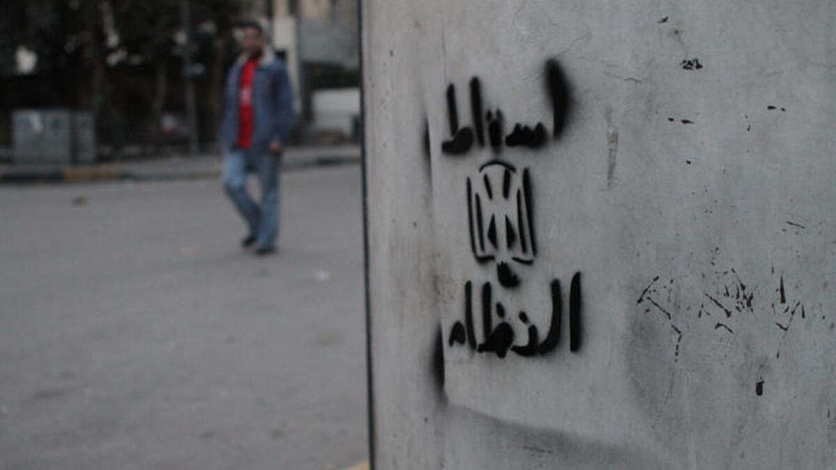 "Down with the regime".