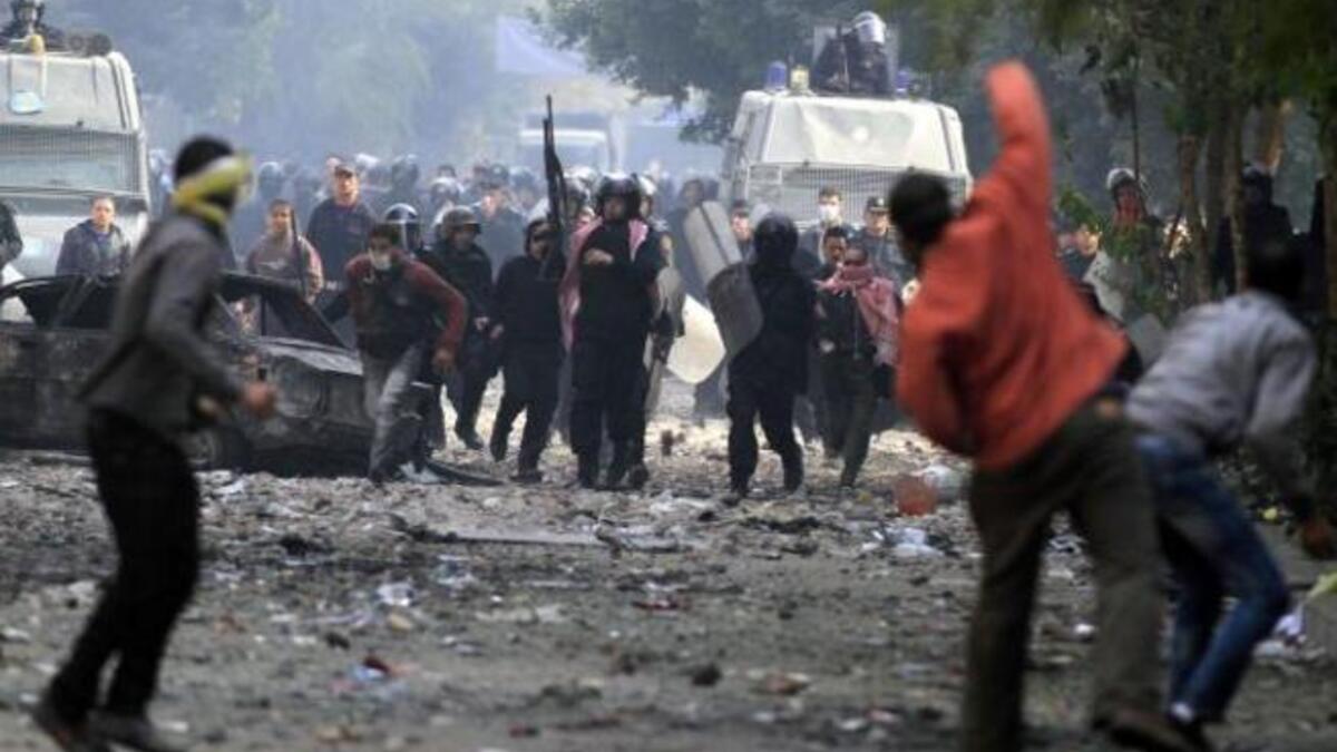 Riot in Tahrir square