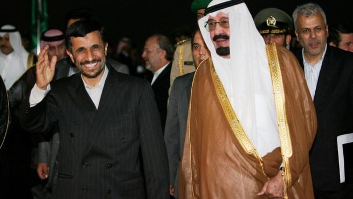 Iran & KSA: The last century felt exacerbated tensions between the 2 countries, with distinct detente, 
alternating with rapprochement, periods. Tension comes of Sunni & Shia clerics from both camps respectively deeming the other's 
religious beliefs incorrect. Iran's hardliner Ahmadinejad, is unlikely to bridge the gulf between Persia & Arabia.
