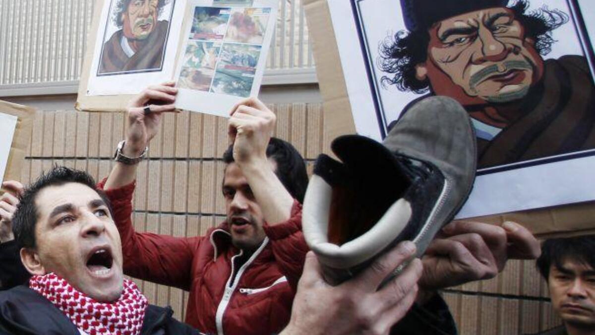 Another victim for the Angry Arab stinging shoe assault.