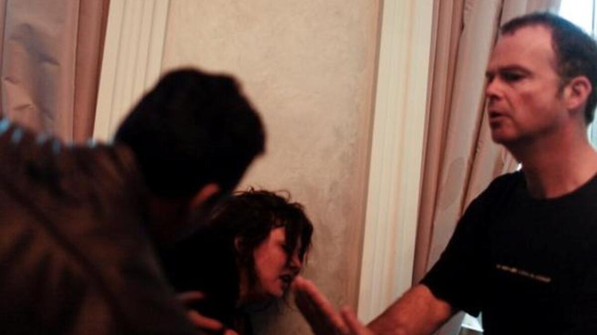 Arabic speakers around me said she had said it more directly in Arabic: “15 men raped me.”