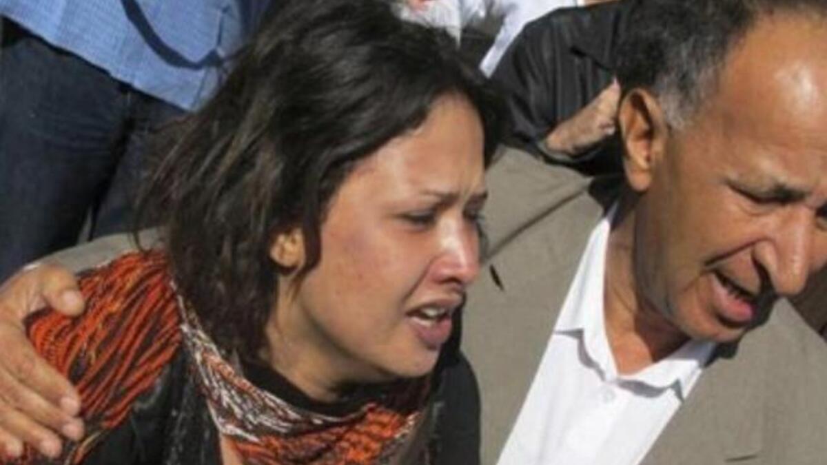 Amongst reporters trying to hear the woman’s story: Channel 4 news, Reuters crew, FT, The Times, LA Times, BBC and CNN.