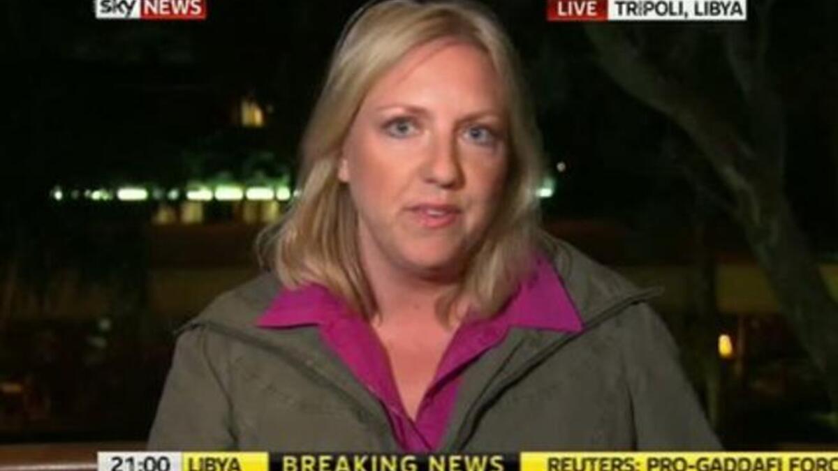 Lisa Holland- Sky news have been showiwng the video footage of the woman’s struggle trying to tell her story before she was dragged away.