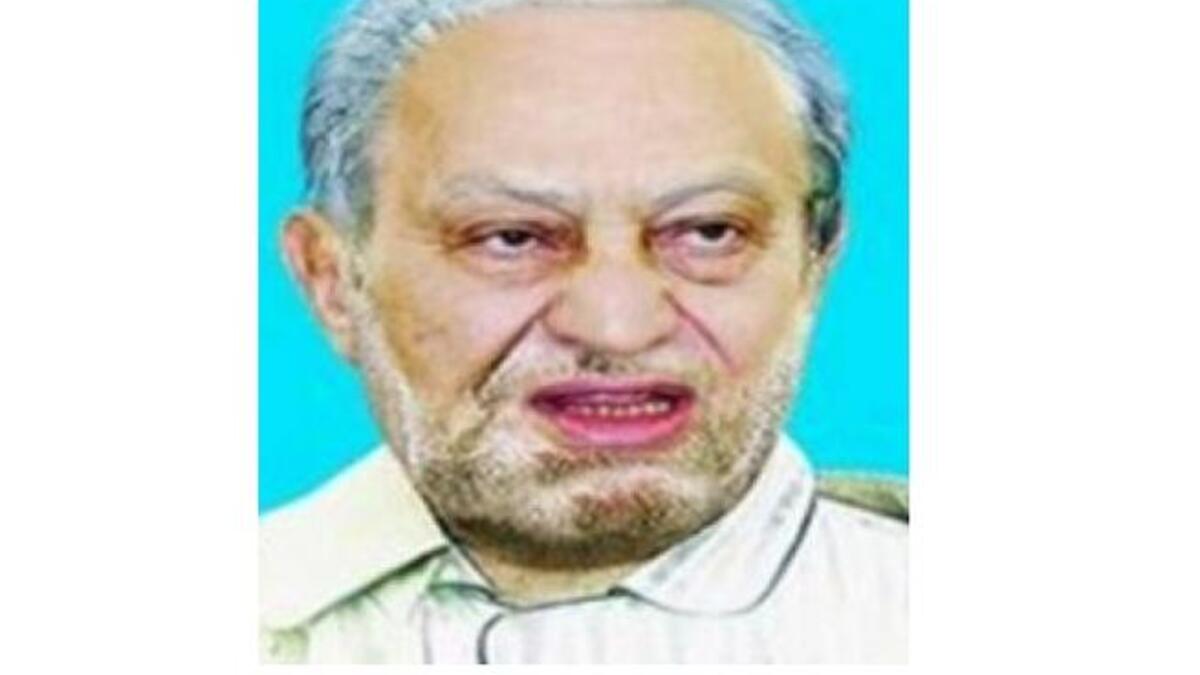 Hosni Mubarak's grey beard photoshopped