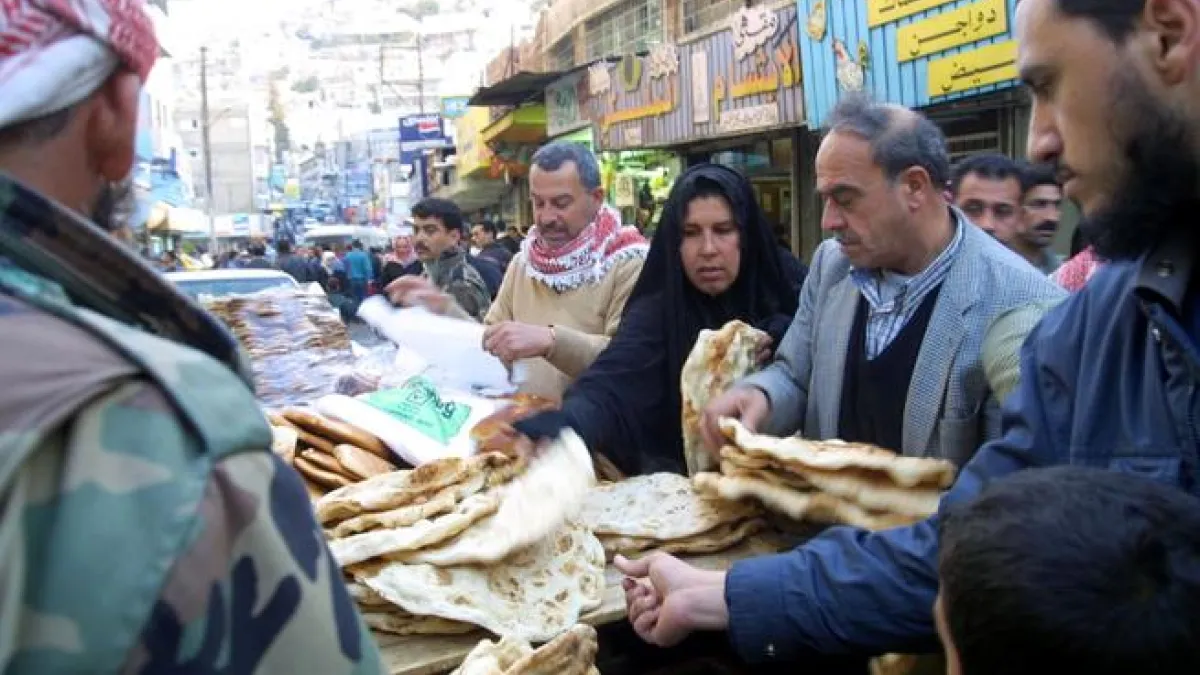 Shopping frenzy : Reports off the street of rationing of food supplies in Jordan this 
Ramadan as one shopper getting stocked up for the opening week tells of being restricted on the number of chickens
 he was allowed to buy in a Jordan food market. Five chickens exceeded his allowance, apparently.