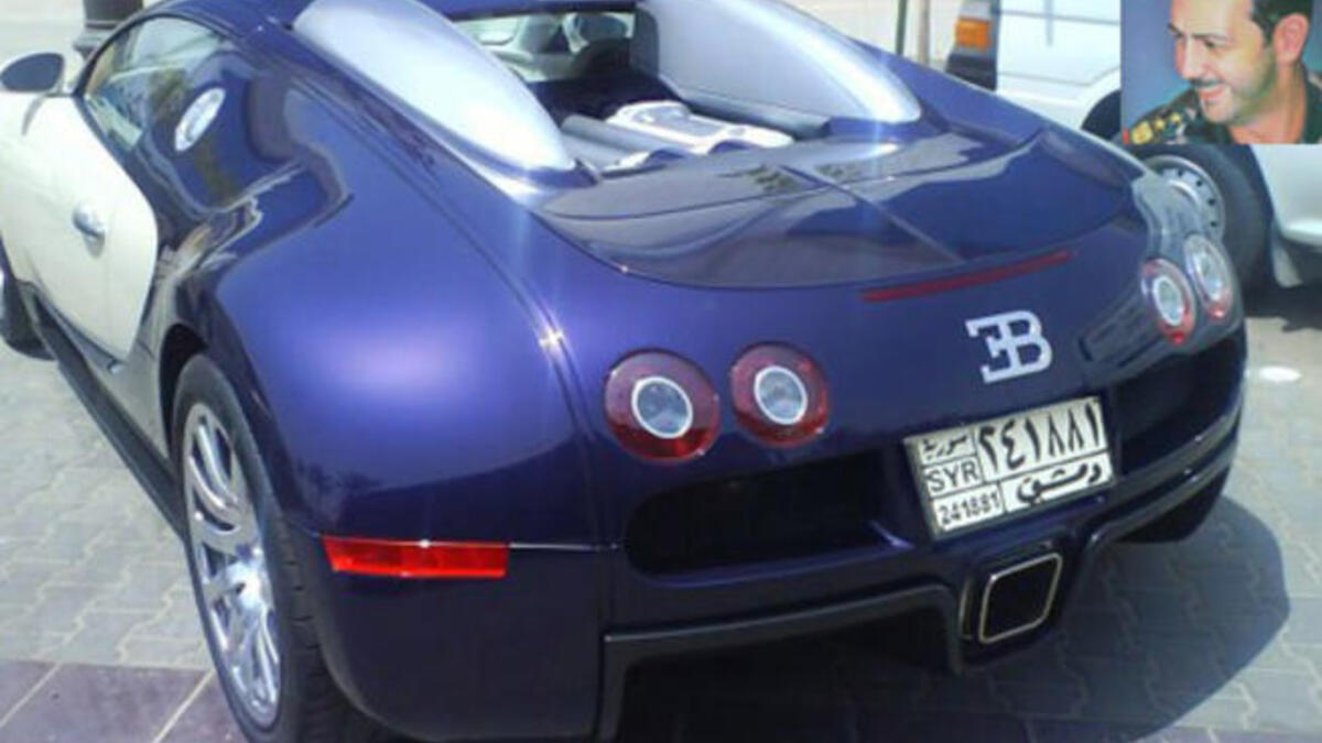 Known for his smuggling of antiquities in Syria has the disposable income to buy such toys. Buggati car owned by Maher al-Assad, worth $2,000,000.