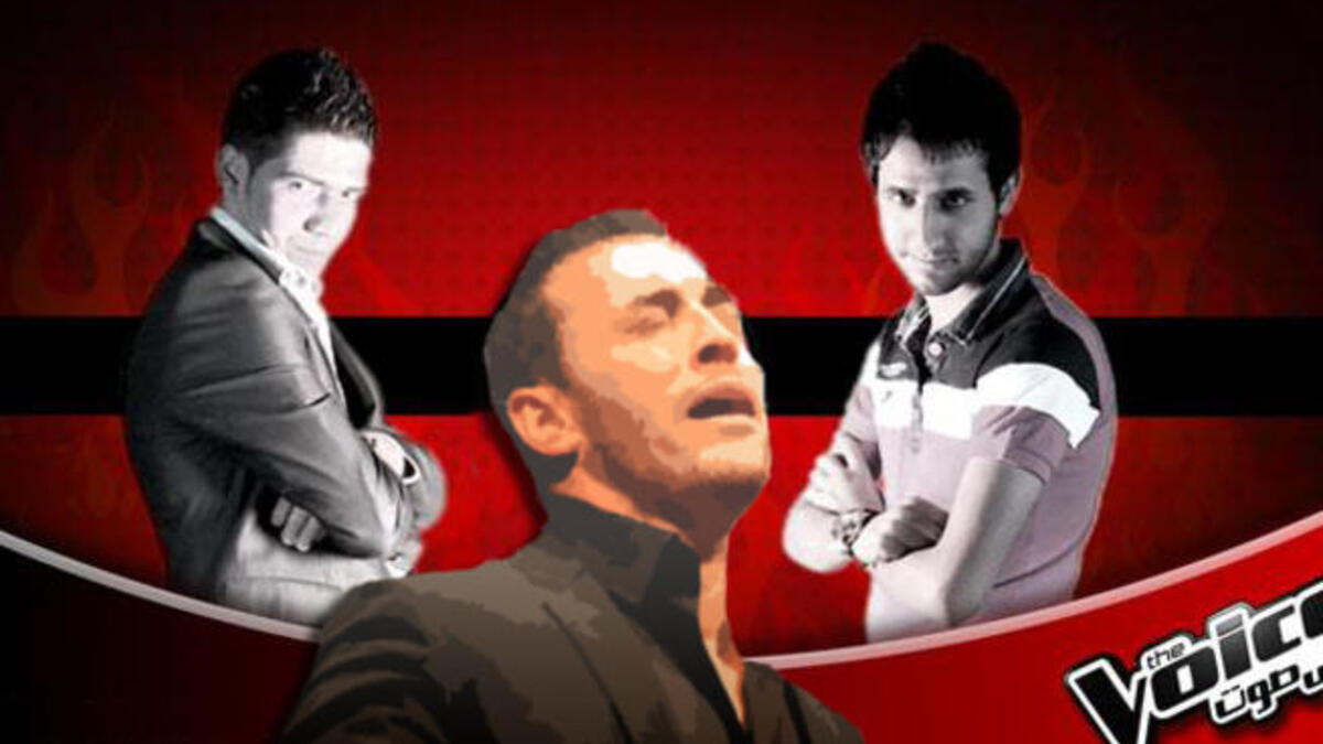 زيدون حسين (يمين) كاظم الساهر (وسط) روني الشمالي (يسار)