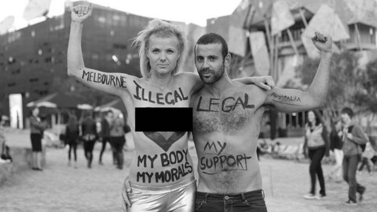 Australia Melbourne Topless Jihad