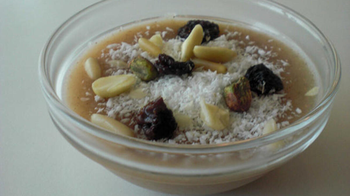 Carawya or Mughli is seedy nutty dessert.