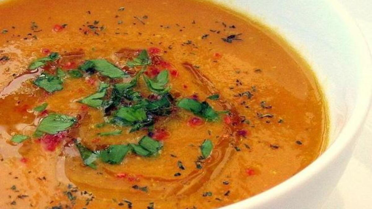 Addas, Lentil, soup is a popular winter choice.