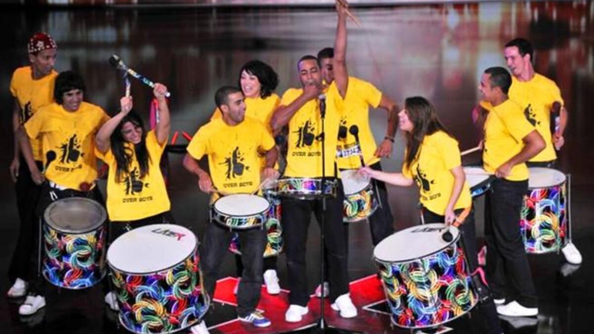 Overboys drumming squad: Arabs Got Talent