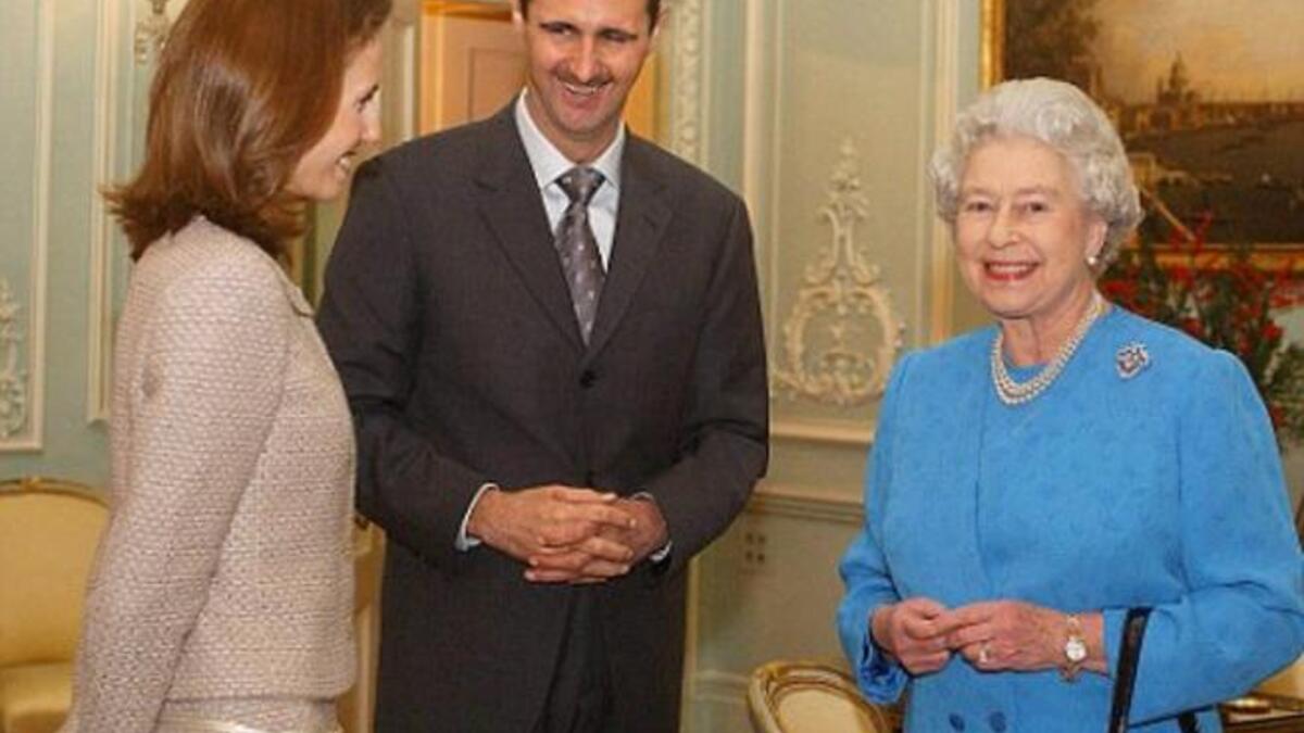 The Assads and the Queen.