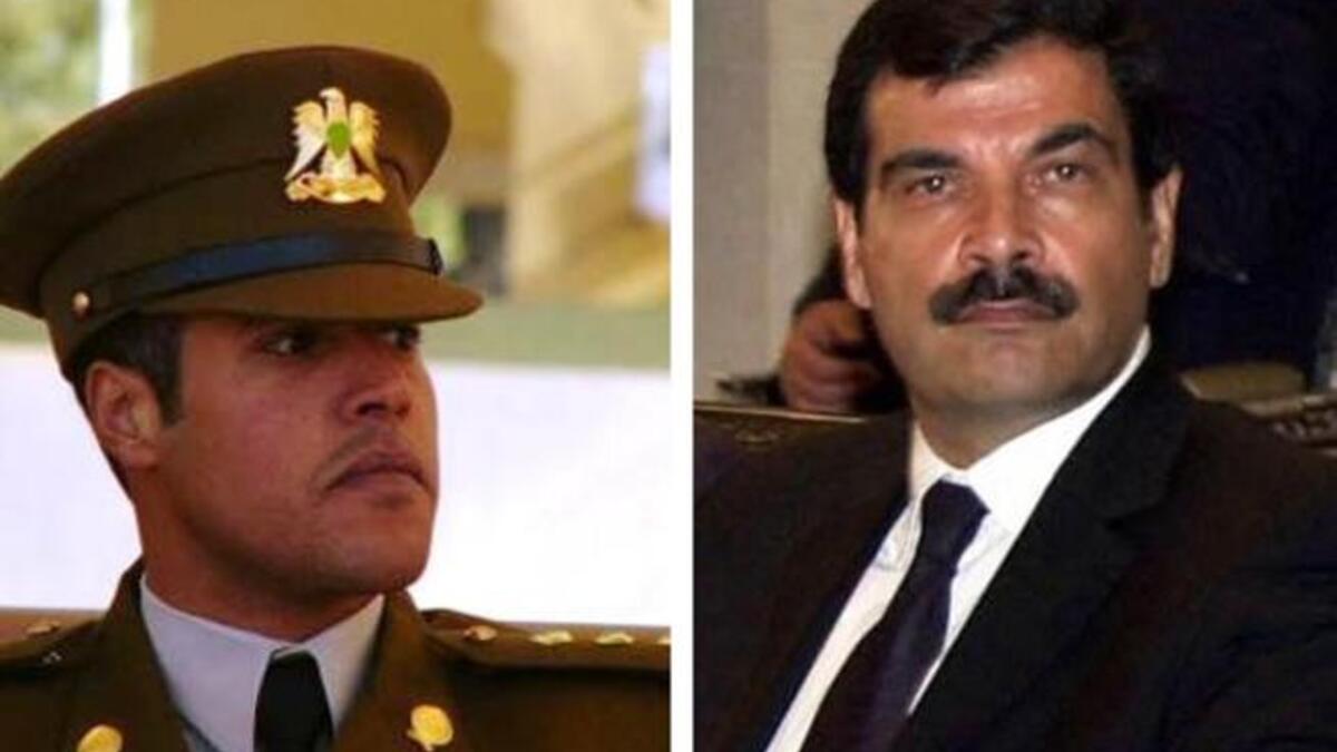 Relatives to dictators die: brother in-law Assef Shawkat (right) and son Khamis Gaddafi (left)