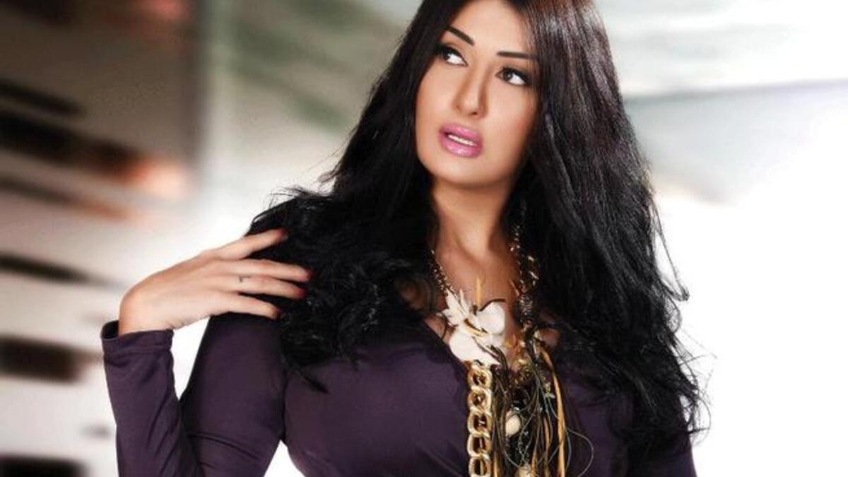 Ghada Abdel Razek looks awkward in model pose