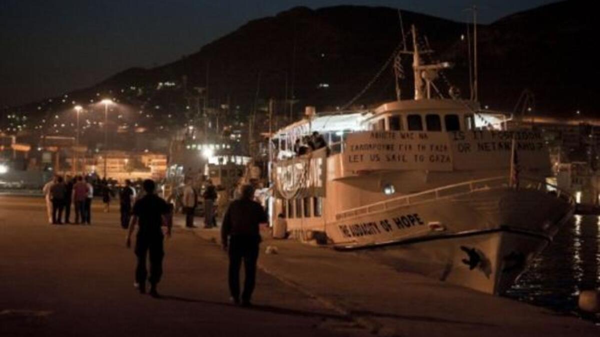 Starkly missing this round of flotilla fanfare were the Turks- leaving it to the Canadians, Americans, Irish, British, Italians,
French and Swedes: One of the main contender boats was the Audacity of Hope- the U.S entry claiming to challenge both
US foreign policy and Israel in one fell swoop.