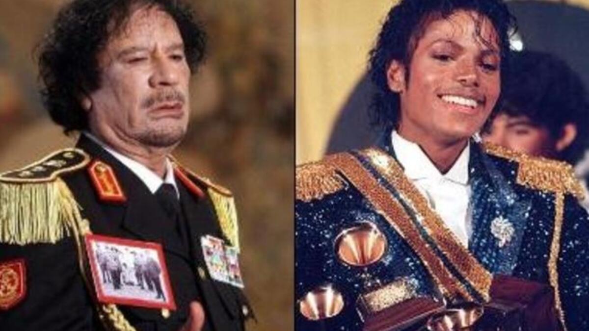 Eccentric and outlandish in his attire-- military fatigues blazoned in brooches and badges of honor  with gaudy tassels. Likes to be off the wall as Wacko Jacko!