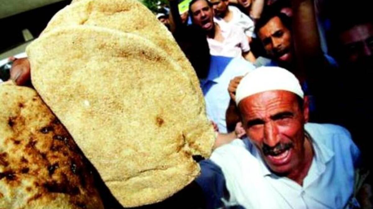 "Let them eat cake": From Egypt's basic bread price woes to Greece's pitta bread panic: Greeks have been subjected to harsh conditions (austerity cuts) in order for the Europeans to bail them out. Families protest they can't feed their children. High unemployment means people can't afford the luxuries to which they may have once been accustomed.