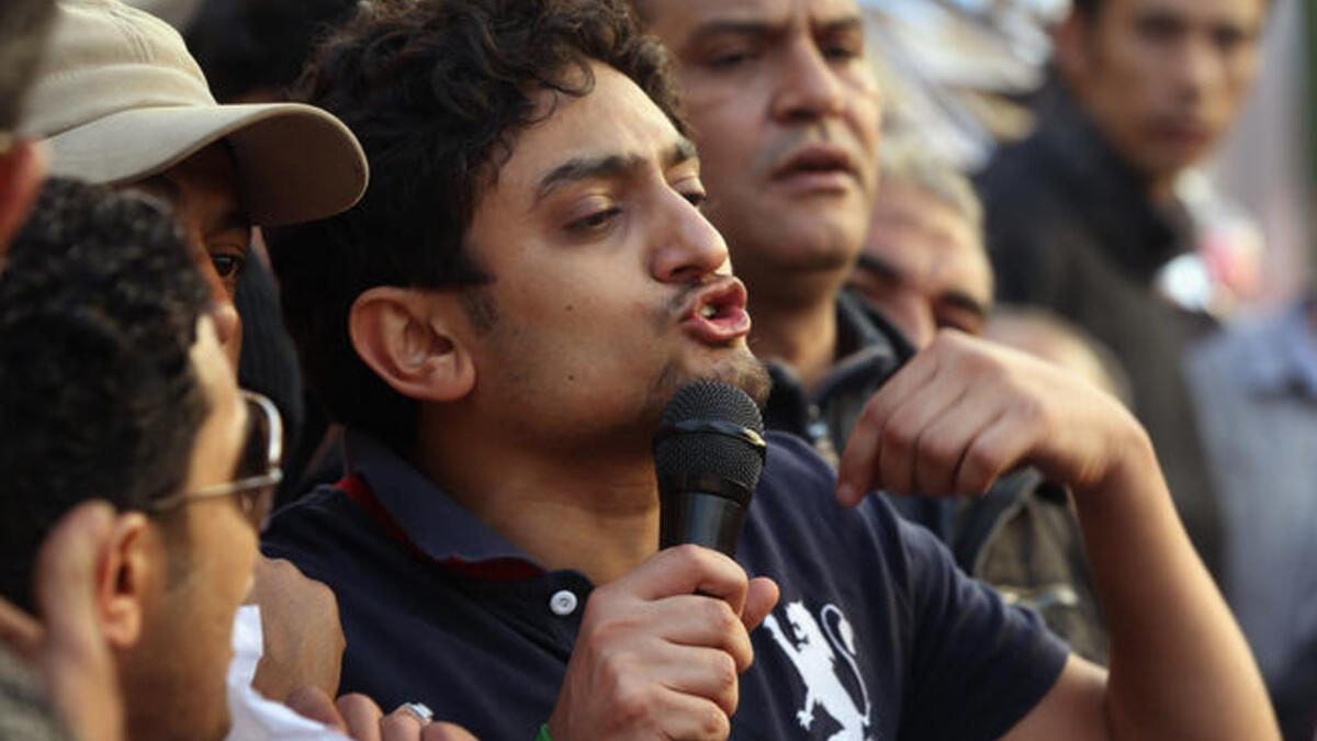 وائل غنيم: واحد من الداعين إلى الثورة، عمل غنيم مديرا في شركة غوغل وأنشأ صفحة خالد سعيد الذي قضى على يد الشرطة  على الفيس بوك والتي دعت إلى ثورة ٢٥ يناير. اتهم بعد الثورة بأنه "ماسوني" وأدرجته "التايمز" ضمن أكثر ١٠٠ شخصا من حيث التأثير لعام ٢٠١١.