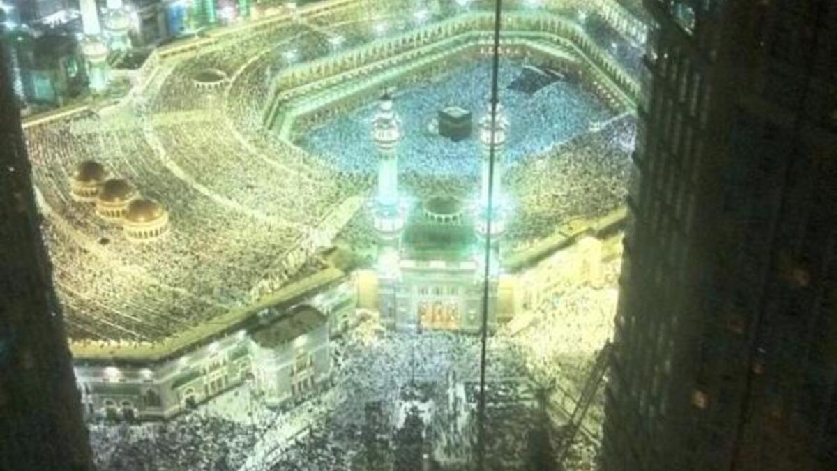 "Would you like a room view of Ka'aba, Sir?": With many rooms directly 'facing' the Ka'aba, the cubical building housing
the black stone towards which over a billion Muslims turn in prayer, the Abraj al-Bait village can charge extortionate prices that the 
majority of pilgrims cannot dream of. A one-room studio apartment starts at $650,000.