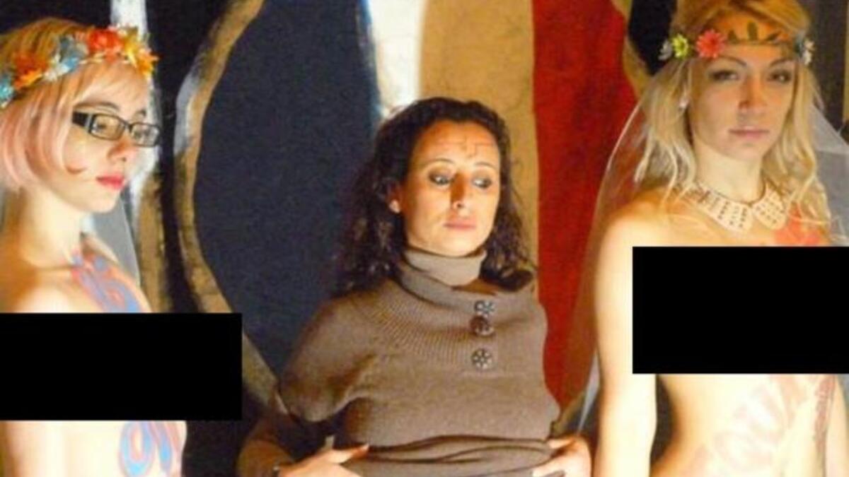 Ibtissam Lachgar flashing