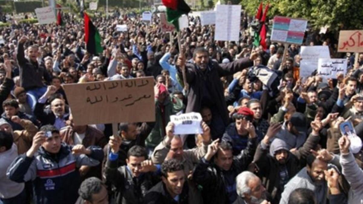 No demonstration at all in the streets. Did you see demonstrations? Says Gaddafi.