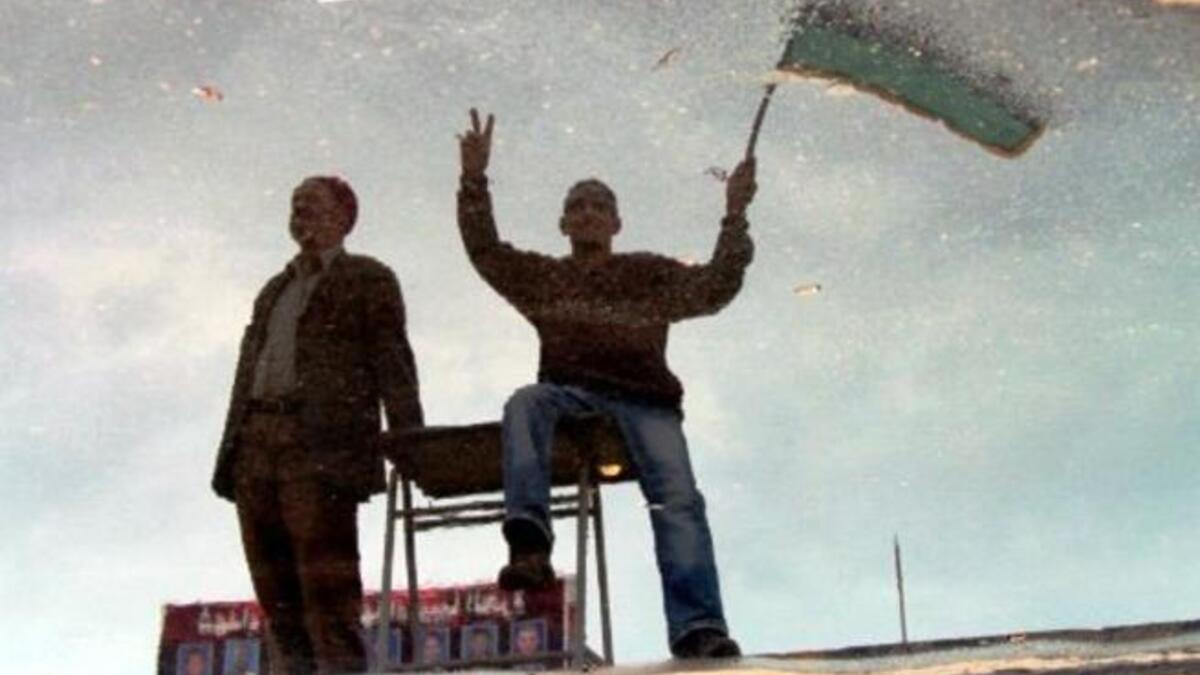 V sign for victory and the Libyan flag marking the national hopes for the new Libya. Saif al-Gaddafi as Gaddafi's most high-profile son, and demonstrably loyal seed, politically, til the hard-finish, al-Islam was considered the presumptive heir. Libya can now revel in a new-found security & stability in the absence of a lingering Gaddafi menace.