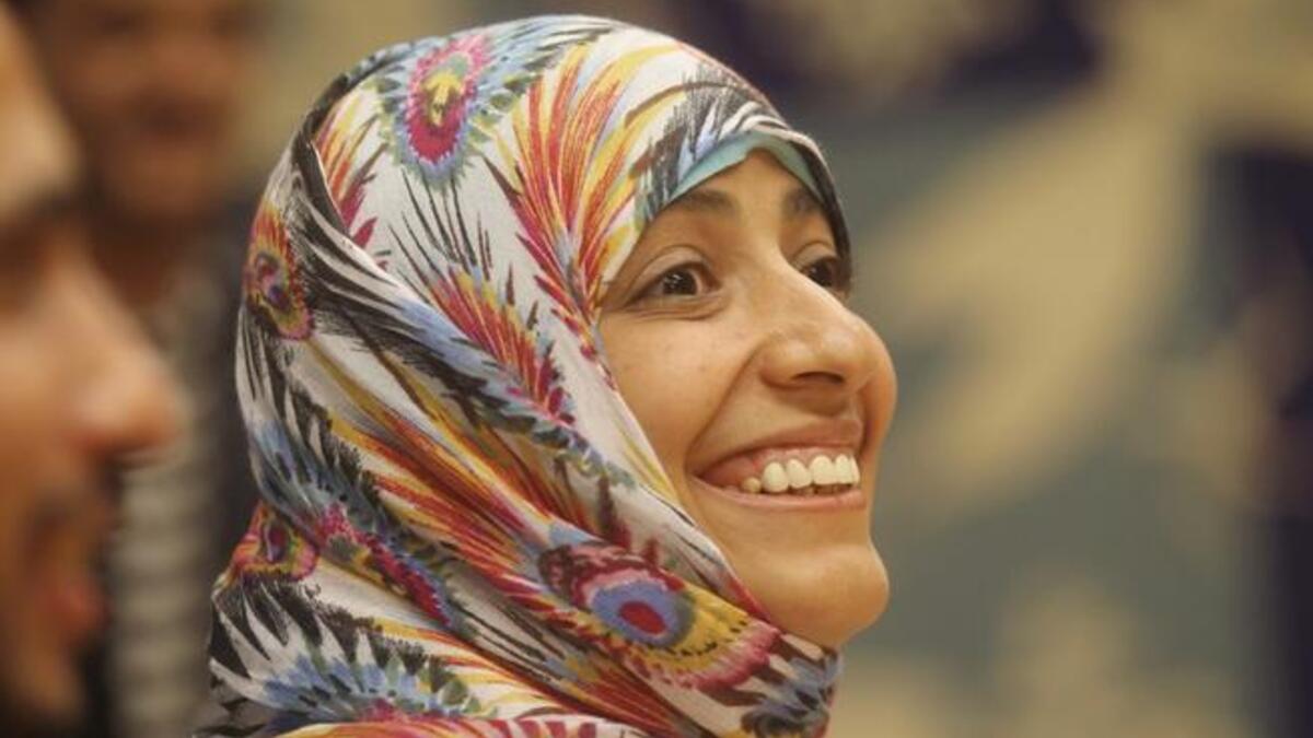 Tawakul Karman smiles for the camera