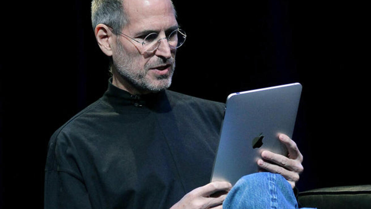 A humble Apple CEO in spite of coffee mugs after his image & T-shirts in his likeness, in his
blue jeans, black turtle neck & sneakers, he cut an ordinary figure whose simple, no-nonsense style reflected his work 
ethos more than his billion-dollar net-worth. The last products launched under his watch were iTV, 2006, and of course
iPhone 2007.
