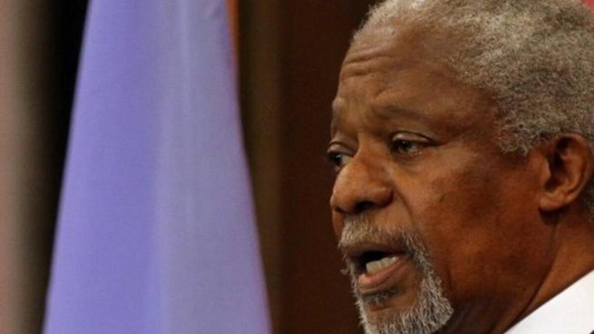 Kofi Annan talking up peace for Syria for tipping point