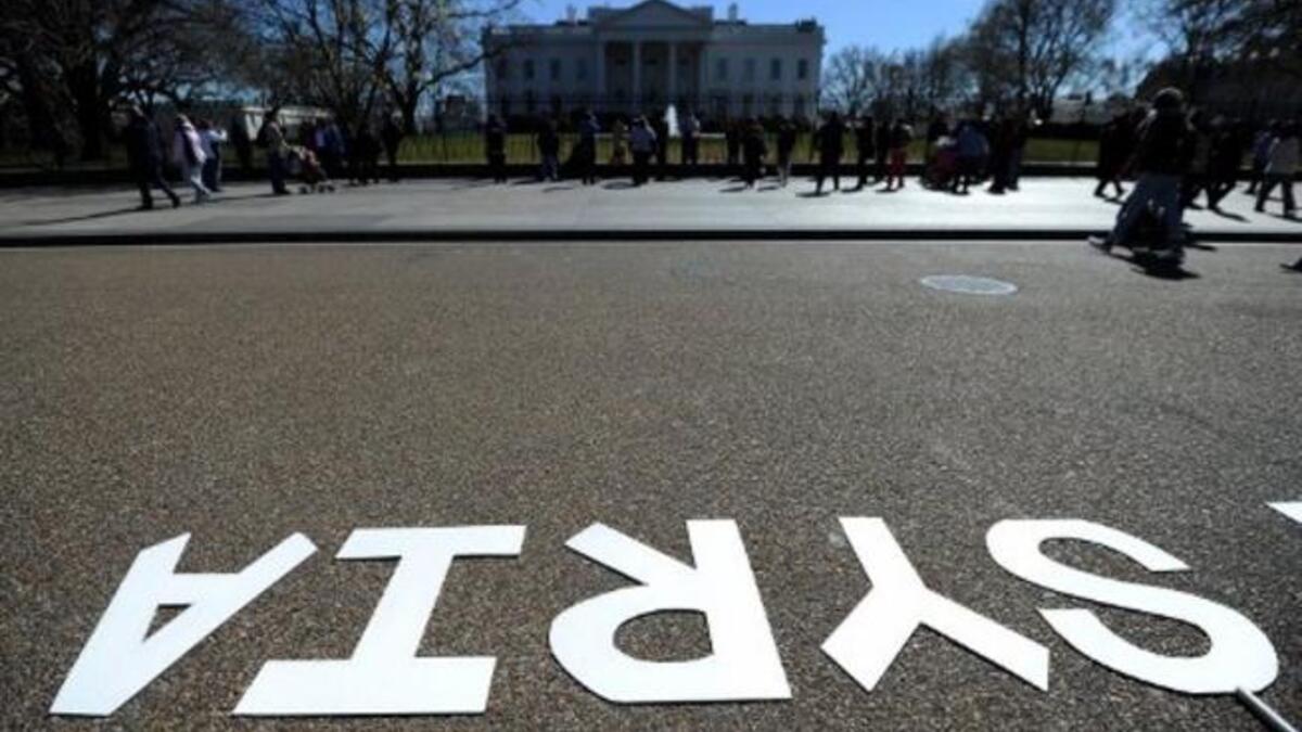 مظاهرة لدعم سوريا في العاصمة الأمريكية واشنطن