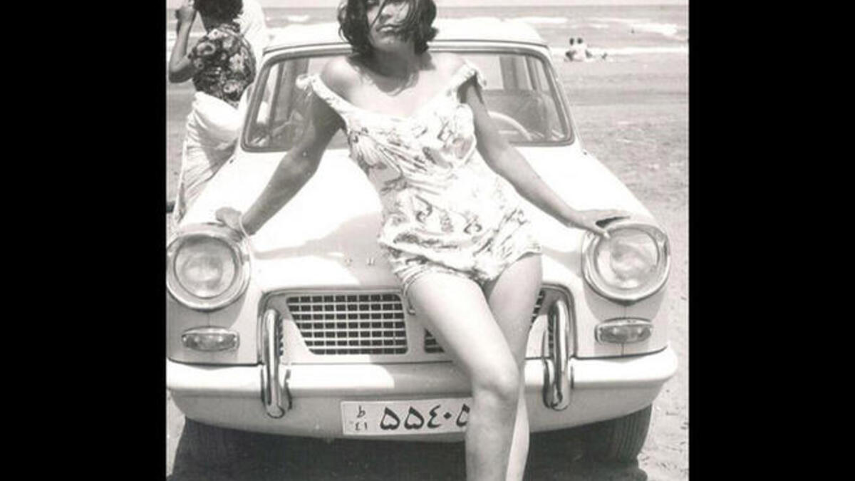 Tehran a woman on the beach