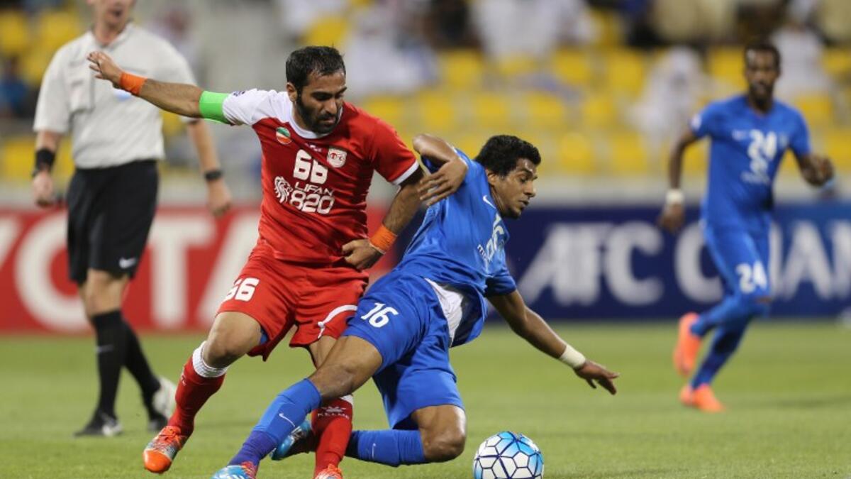 من مباراة الهلال السعودي وضيفه تركتور سازي تبريز الإيراني (0-2) التي شهدها ملعب سحيم بن حمد في قطر لحساب المجموعة الثالثة من دوري أبطال آسيا.