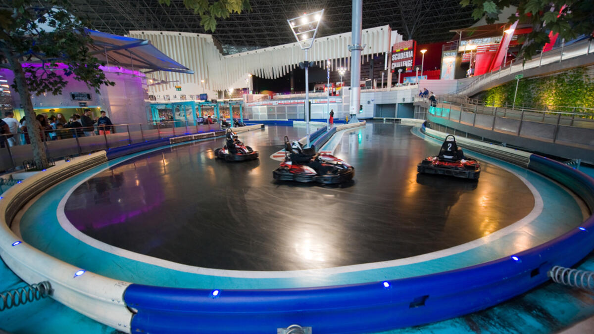 Interior of indoor amusement park Ferrari World. It is the first Ferrari-branded theme park and is the Middle East's Leading Theme Park. (Shutterstock/ File Photo)